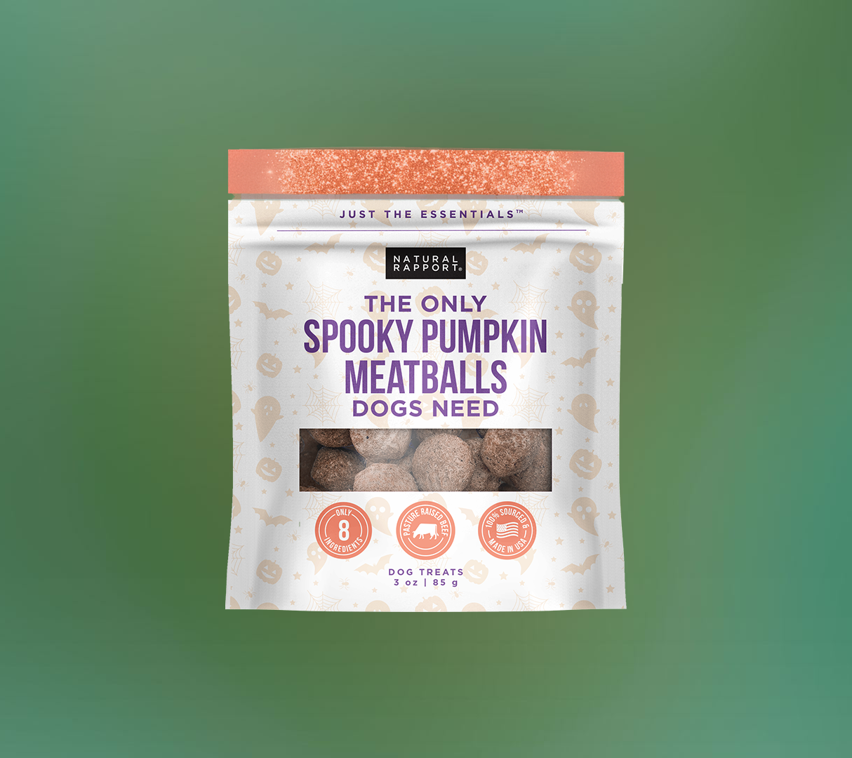 Spooky Pumpkin Dog Meatballs – Limited Edition Treats (3 oz)